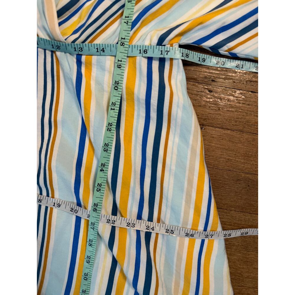 Eloquii Blue & Yellow Striped Dress Size Striped 16 - Picture 7 of 10